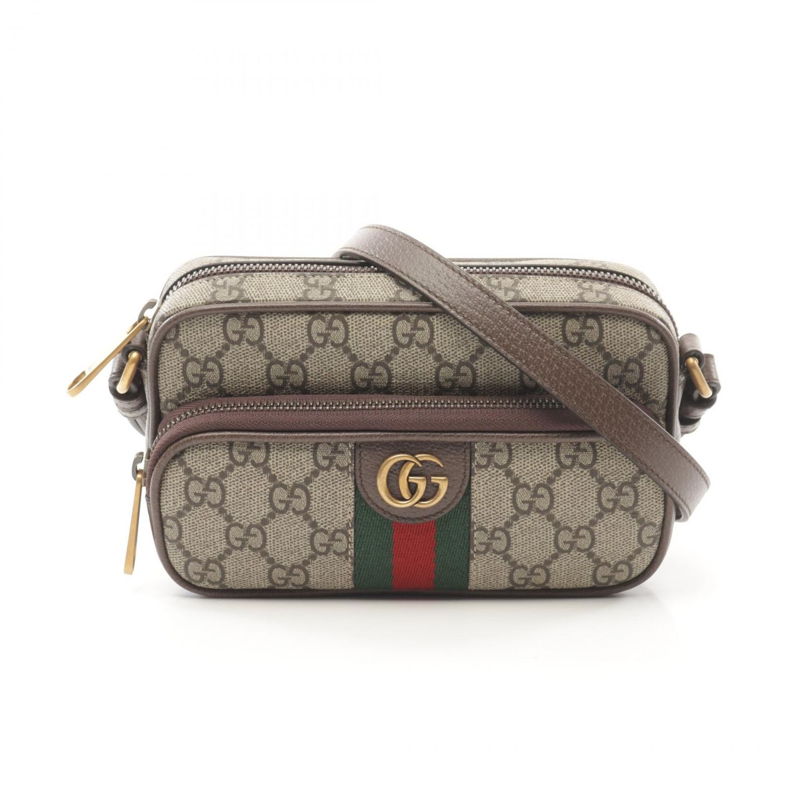 グッチ GUCCI ショルダーバッグ オフィディア ミニバッグ GGスプリーム 72255796IWT8745 ベージュ|エボニー PVCコーティングキャンバス レザー ショルダーバッグ メンズ
