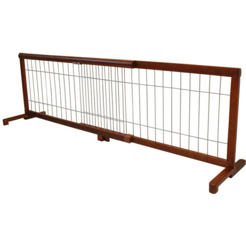 【新着商品】ブラウン×ブラック 高さ50cm ペットゲート 設置幅106-196cm アイリスプラザ