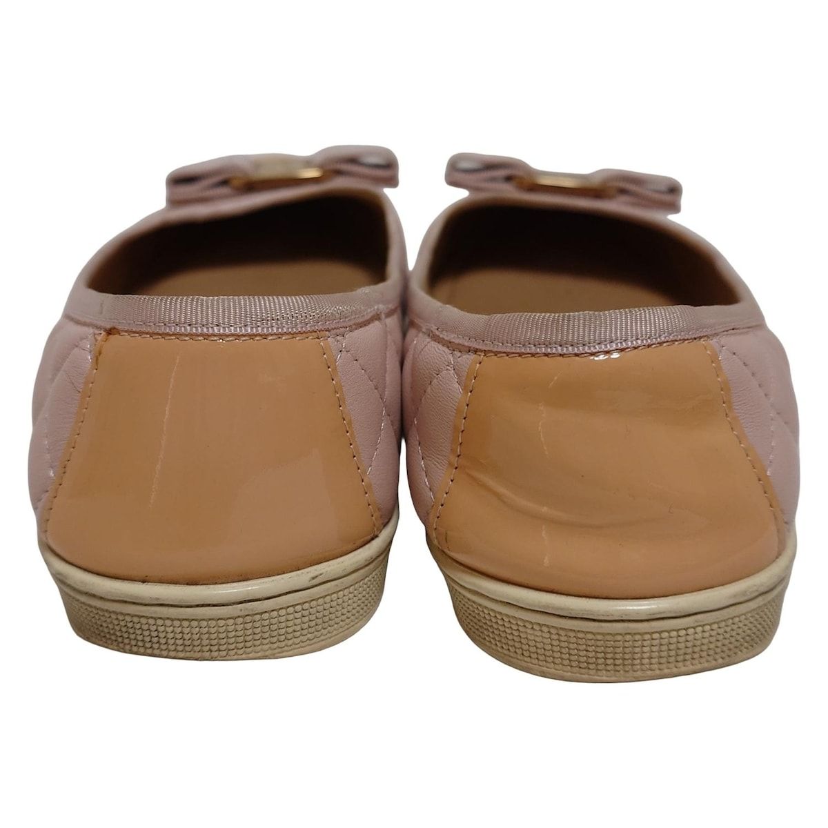 サルバトーレフェラガモ フラットシューズ 6 1|2M レディース ヴァリナ ライトピンク キルティング|ヴァラ レザー KIN-KAAI_COM