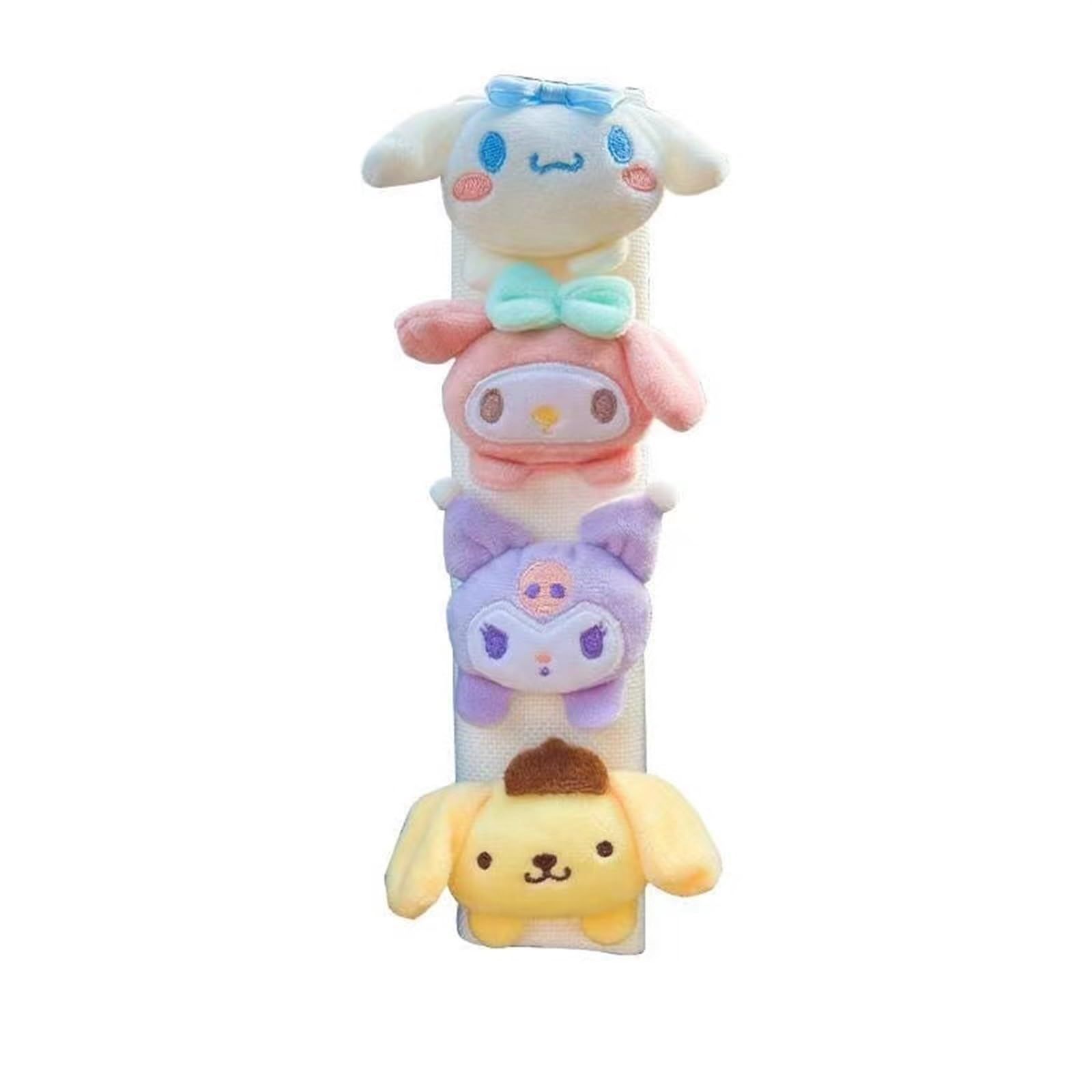 新品 シナモロ クロミ マイメロ ポムポムプリン 2本セット シートベルトカバー シートベルトクッション セット 車 車用品 肩と首を保護します 車クッション 柔らかい 取付簡単 かわいい 旅行 キャラクター(A)