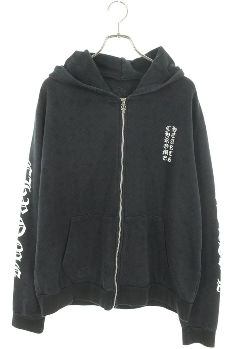 クロムハーツ SWTSHRT HD ZIP ジップパーカー CHプラス総柄ジップ 