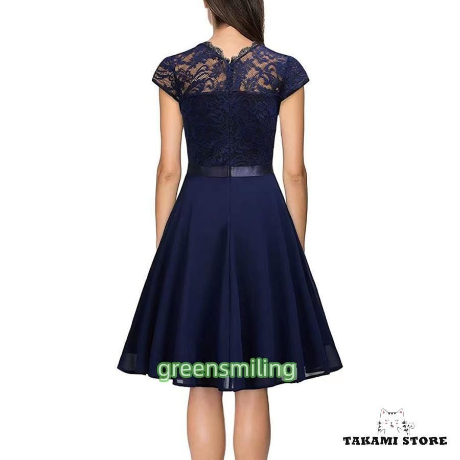 パーティードレス 結婚式 ワンピース ミディアム 謝恩会 演奏会 謝恩会