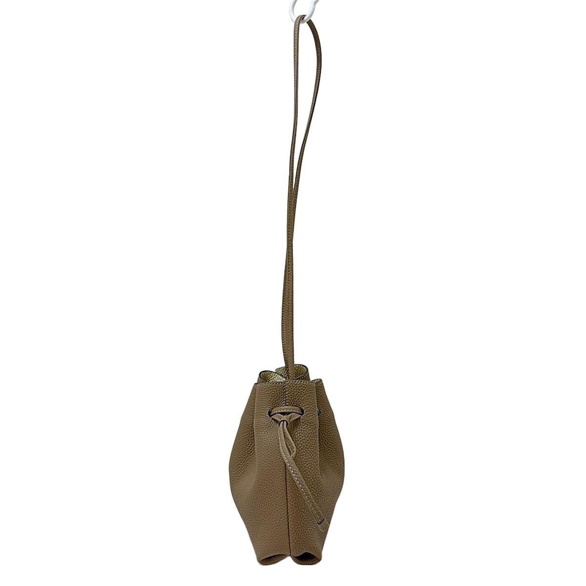 【美品✨】BONAVENTURA ノア ショルダーバッグ 巾着 グレージュ BONAVENTURA(ボナベンチュラ) ショルダーバッグ美品 ノア バッグ