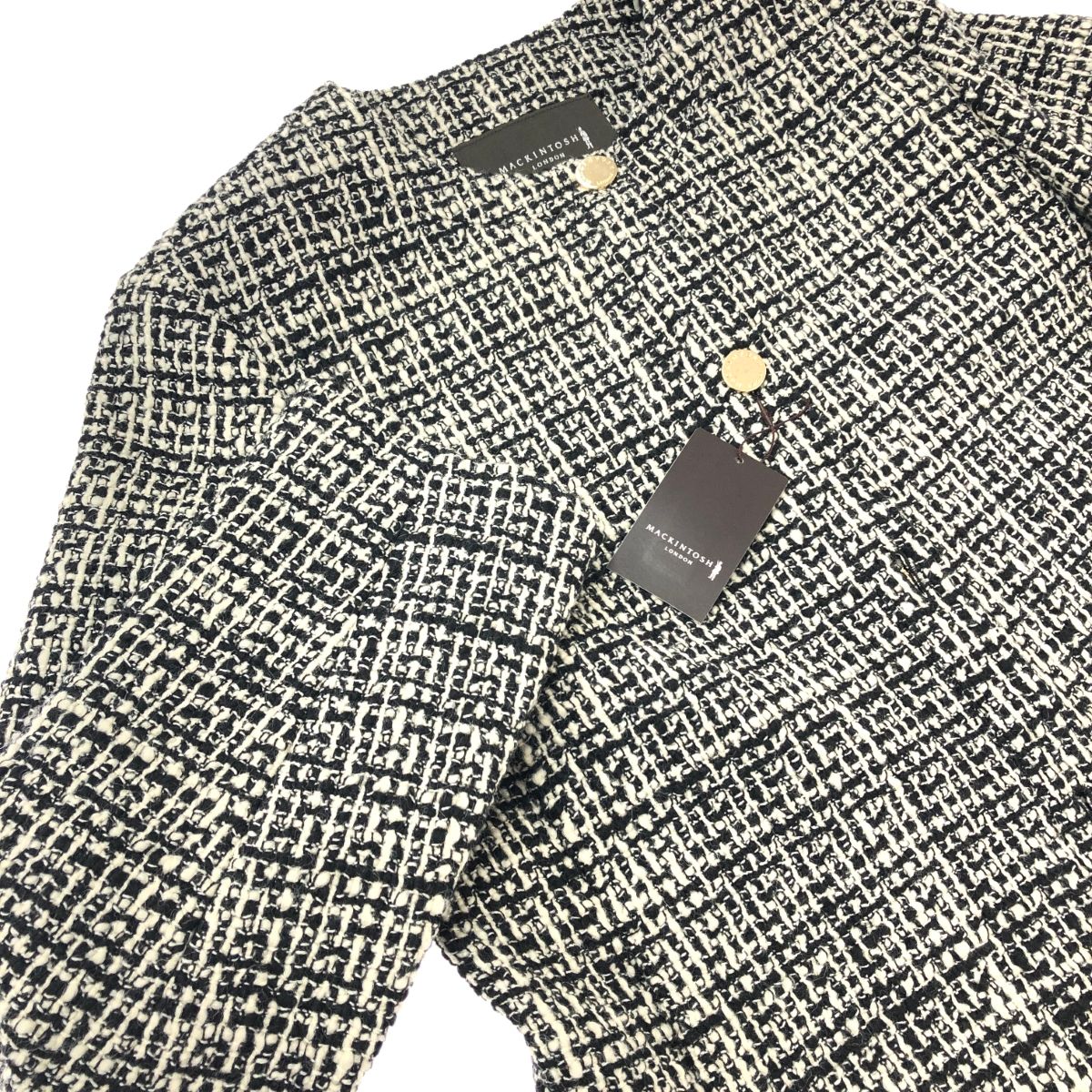未使用品 MACKINTOSH マッキントッシュロンドン ウールツイードノー