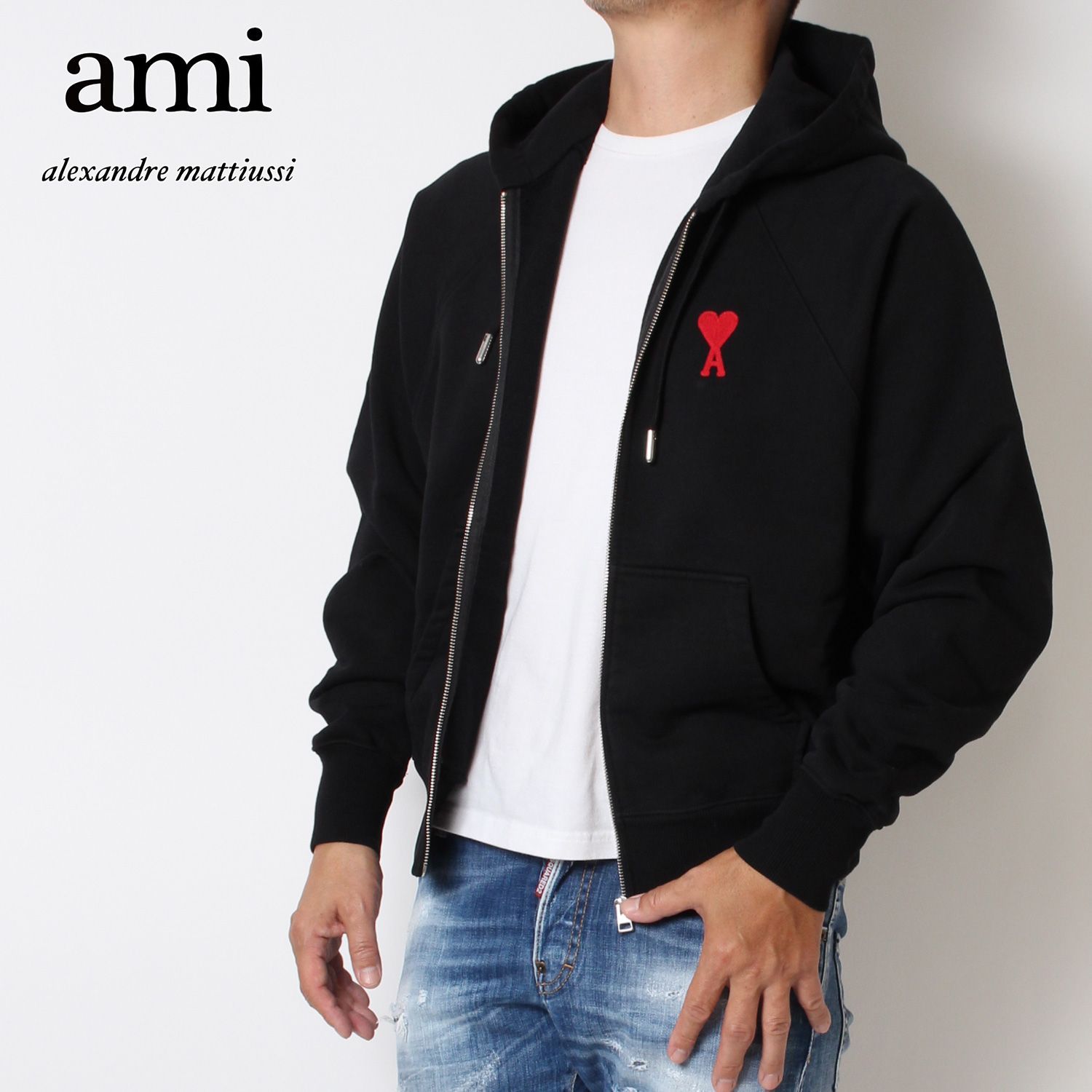 新品未使用】Ami Paris アミ ジップパーカー-