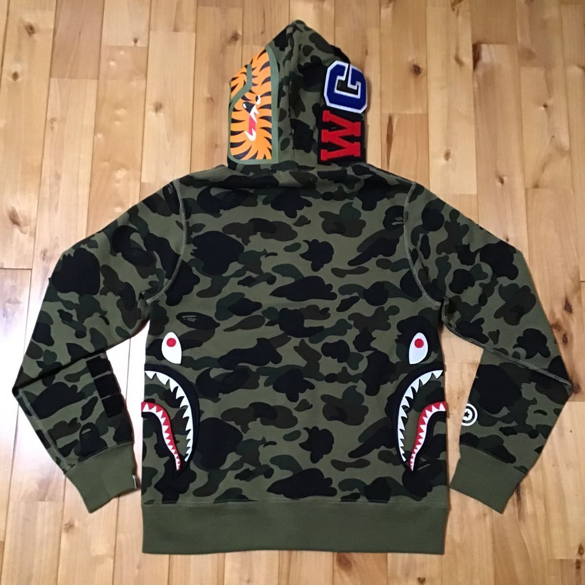 BAPE camo シャークパーカー shark ベイプ ape エイプ 迷彩 - メルカリ