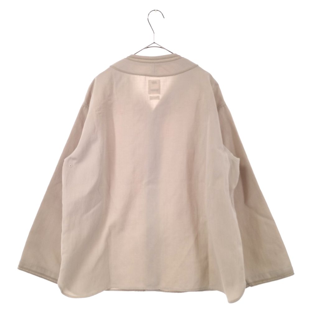 VISVIM (ヴィスヴィム) 22SS DUGOUT SHIRT L/S 0122105011012 ドッグアウト ベースボールシャツ 長袖シャツ  ベージュ - メルカリ