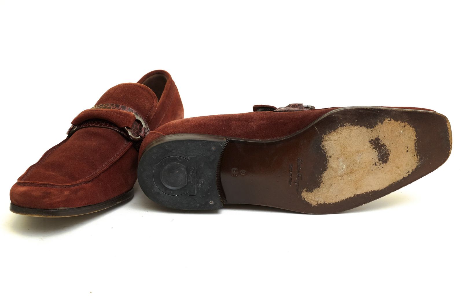 Salvatore Ferragamo フェラガモ ビットローファー スエード FERRAGAMO - フェラガモ／Salvatore Ferragamo ビットローファー
