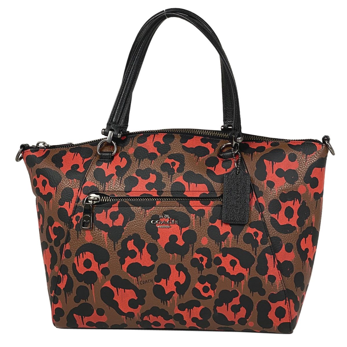 コーチ COACH ロゴ ハンドバッグ 手提げ 2WAY ショルダーバッグ ヒョウ 