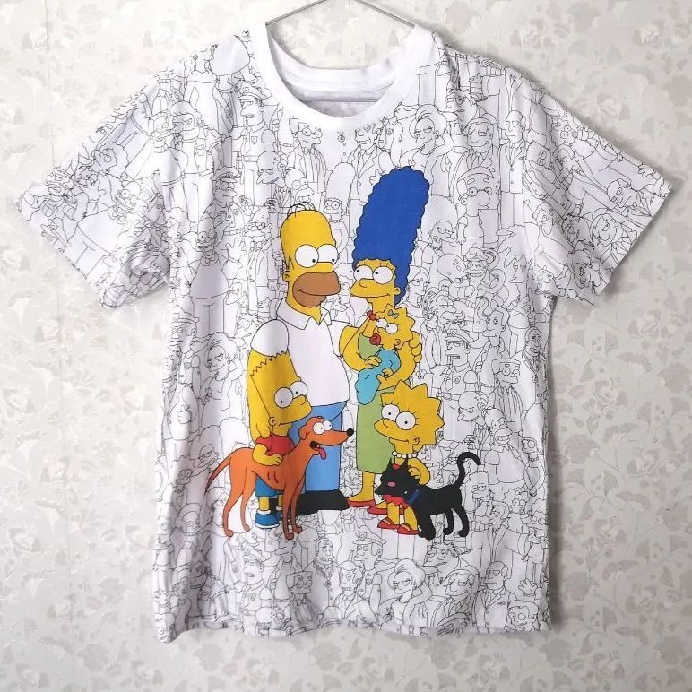 185cm商品名シンプソンズ THE SIMPSONS キャラクタープリントTシャツ メンズL /eaa350651