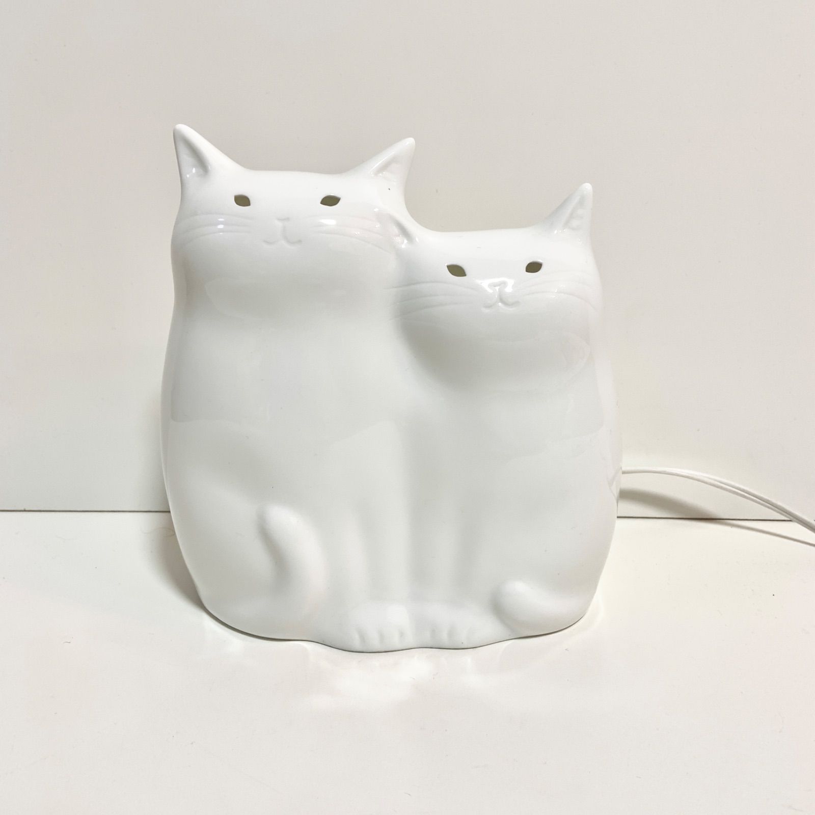 Vintage NARUMI CAT light 鳴海製陶 猫 ランプ 長島伸夫 照明 デスク