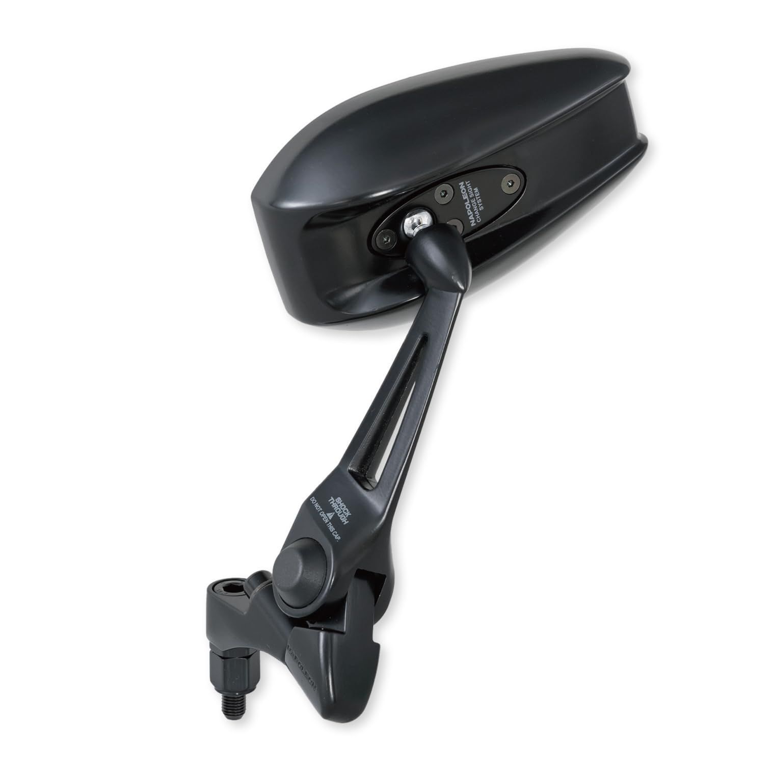 TANAX バイクミラー ナポレオン シャークミラー7 タナックス ブラック 防眩鏡 レイセーブ 10mm 正 逆ボルト1個ずつ 左右共通 1本入り NA-014
