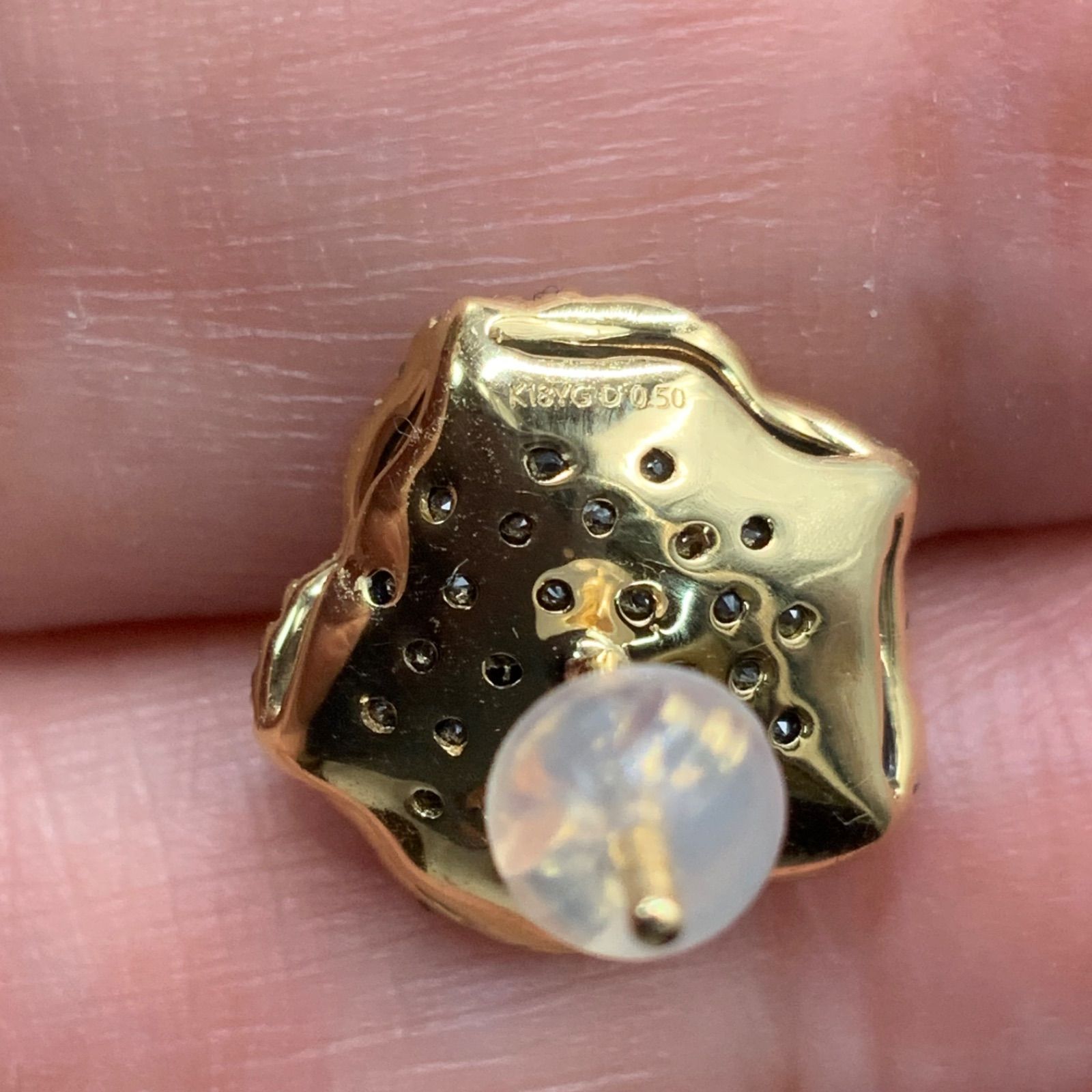 K18YG ダイヤモンド ピアス 3.8g D0.5ct - メルカリ