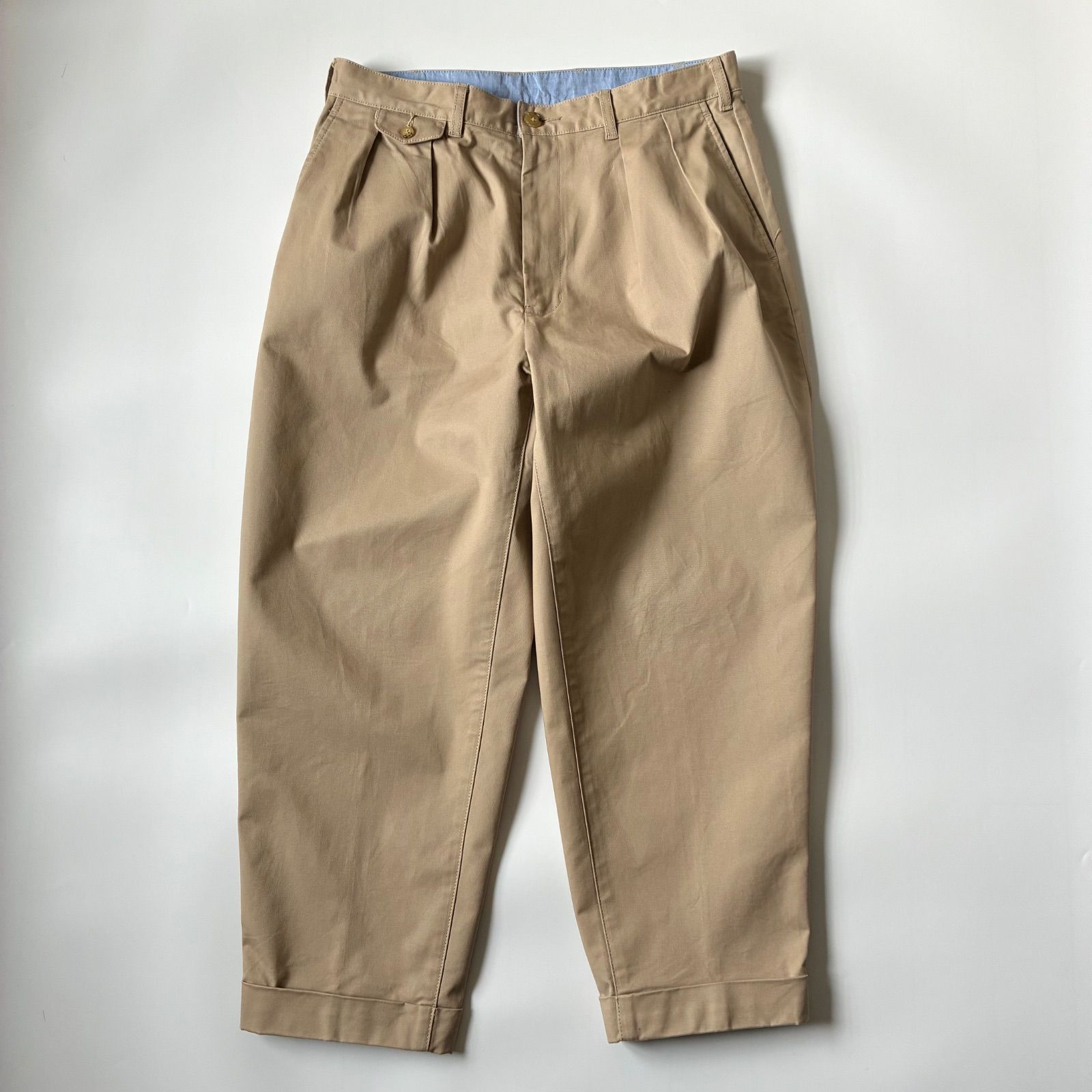 BEAMS百名品 BEAMS PLUS | コットンストレッチ 2プリーツ スラックス