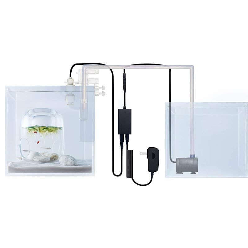 2段式オーバーフロー リフジウムガラス水槽 ロータイプ 2段式