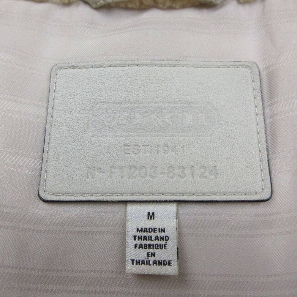 COACH コーチ ダウンジャケット ブルゾン レザー切替 ボア アウター