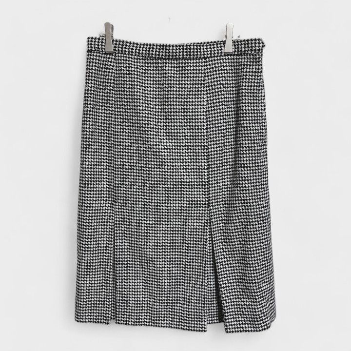 美品　メゾンマルジェラ　千鳥格子　スカート　セットアップ　4ステッチ　グレー40 メゾンマルタンマルジェラMaison Martin Margiela 4 カットオフ