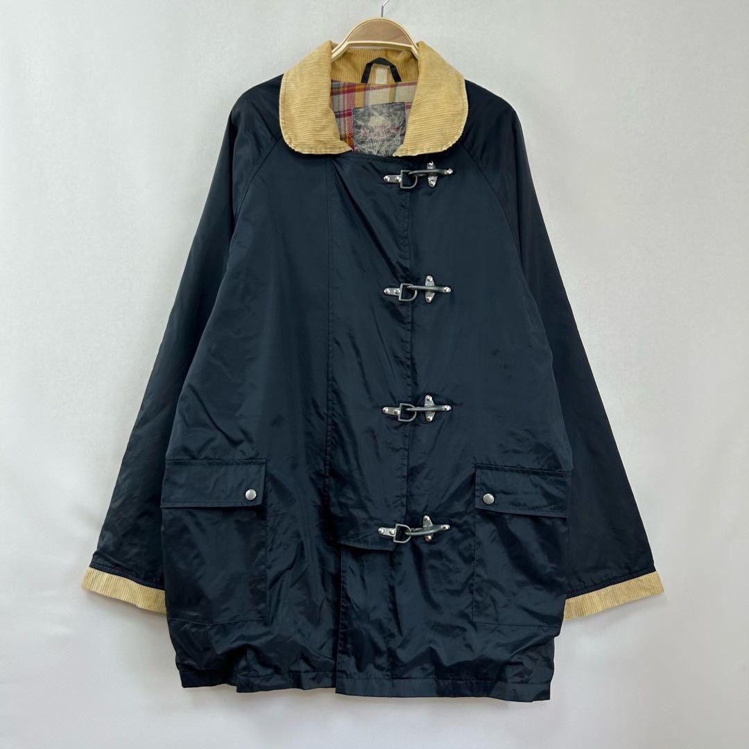 【雰囲気抜群】ファイアーマンジャケット コート ヨーロッパ古着 コーデュロイ襟 フォロワー様クーポン配布中！】襟コーデュロイ ナイロン