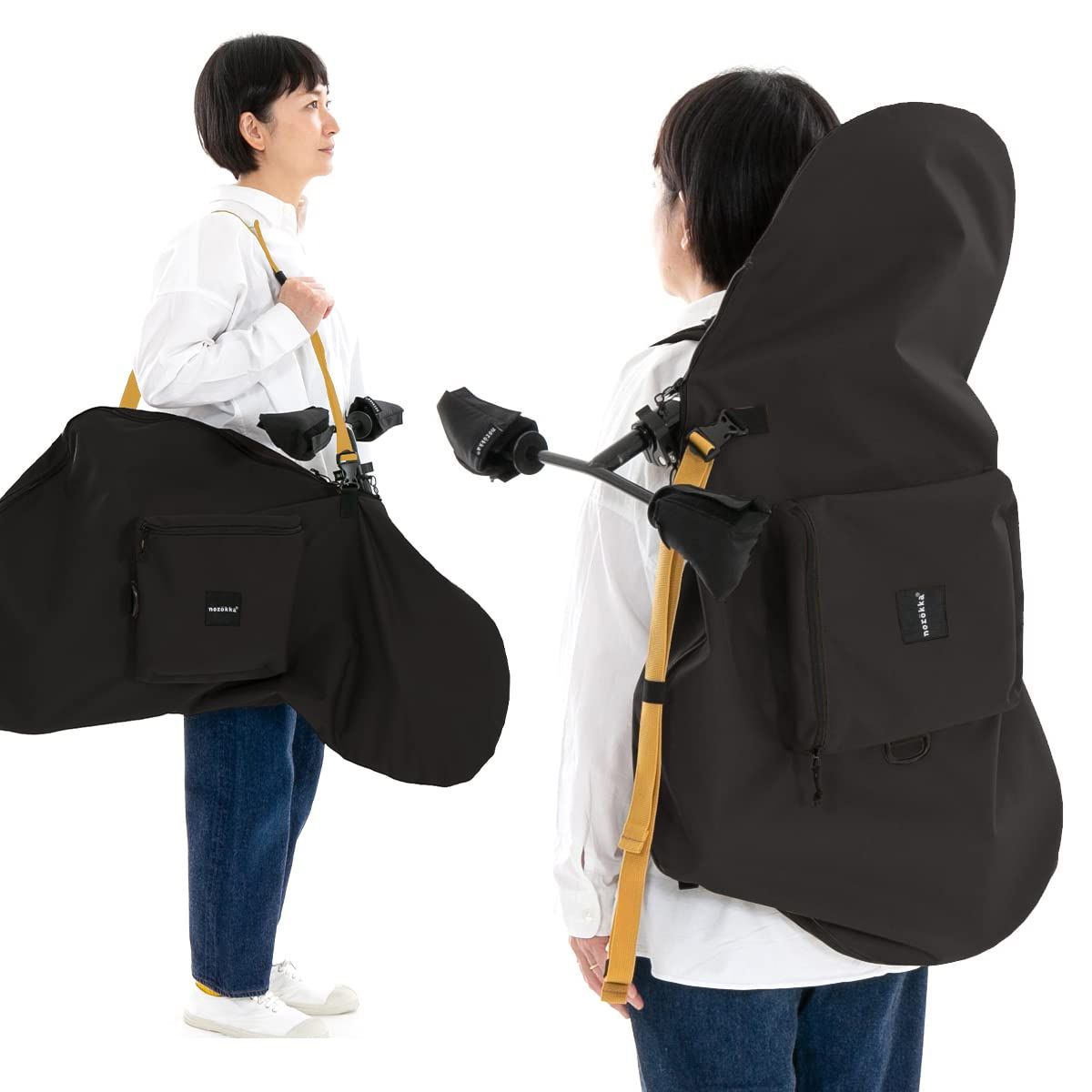norokka ノロッカ ストライダー 等 キッズバイク バッグ 持ち運び キャリー ケース ヘルメット 防具 収納 ブラック