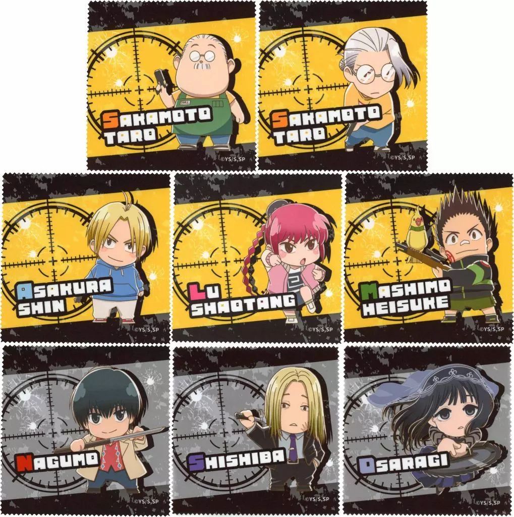 【】タオル・手ぬぐい 全8種セット 「SAKAMOTO DAYS×ばくだん焼本舗 POP UP in 池袋店 トレーディングマルチクロス」