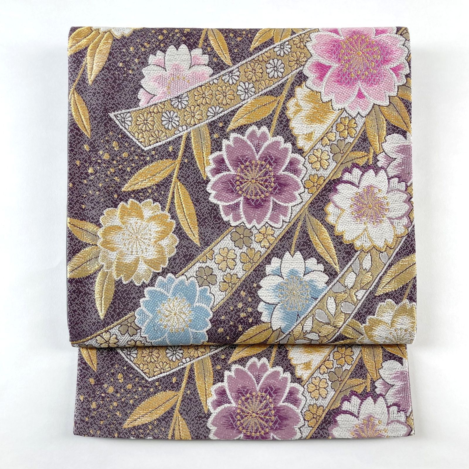 袋帯 全通 鳳凰 糸巻き 枝垂れ桜 リバーシブル 24M585f 袋帯 全通 鳳凰 糸巻き 枝垂れ桜 リバーシブル 24M585f