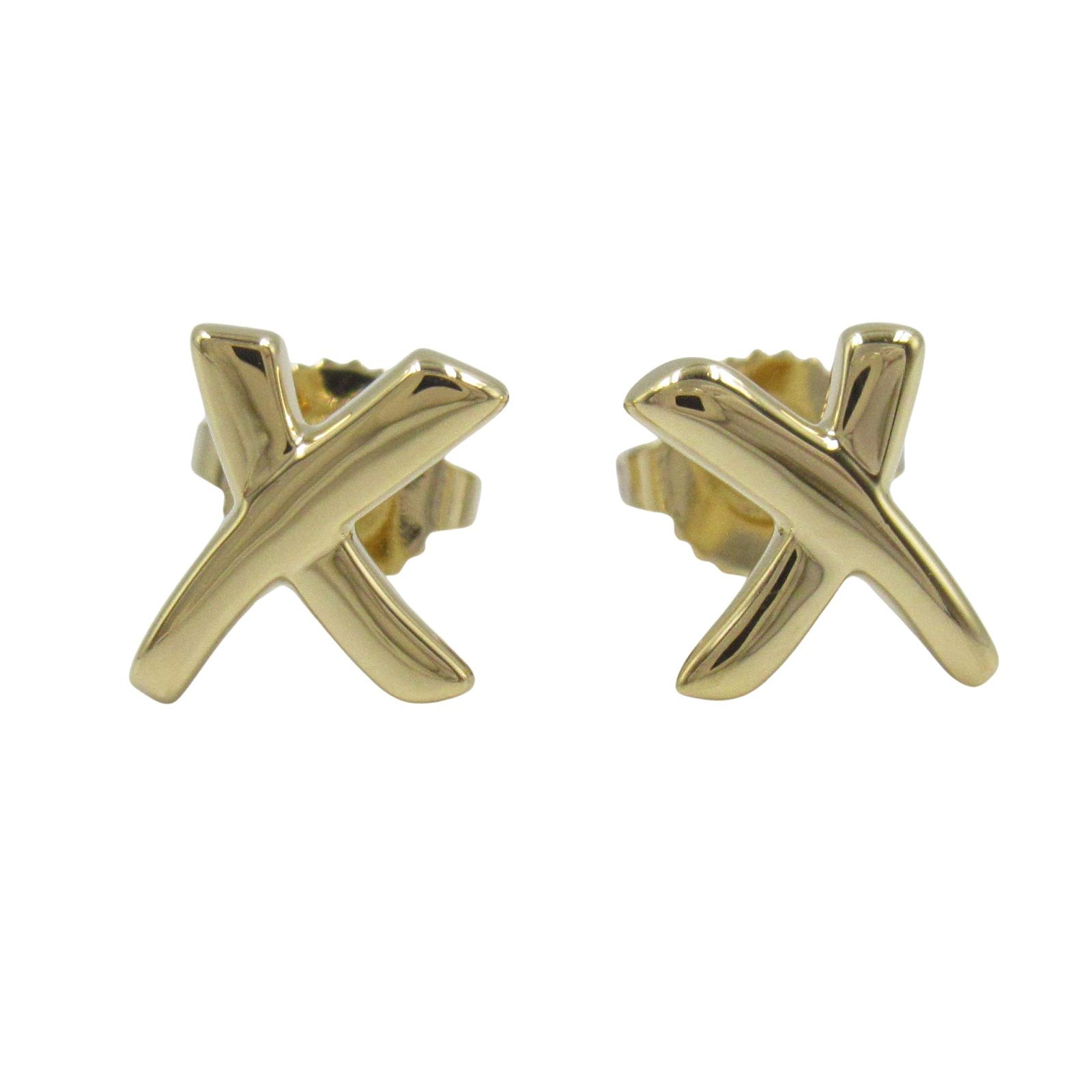 ティファニー TIFFANY＆CO ピアス キス ピアス K18 イエローゴールド キス ピアス レディース Used A