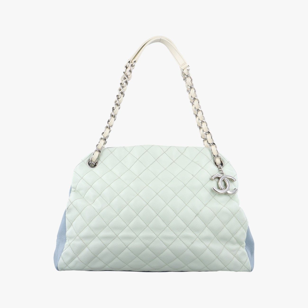 シャネルChanelマドモアゼル ボーリング ホワイト×ブルー×ライトグリーン レザー A67642 17743708