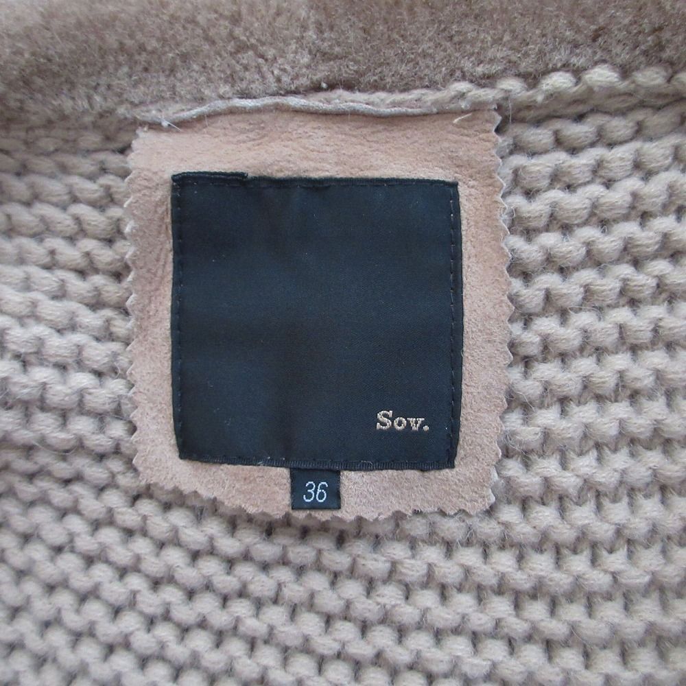 SOV. DOUBLE STANDARD CLOTHING ダブルスタンダードクロージング フーデット ムートンベスト ニット切替 サイズS レディース 【中古】 SOV. DOUBLE STANDARD CLOTHING ダブルスタンダードクロージング