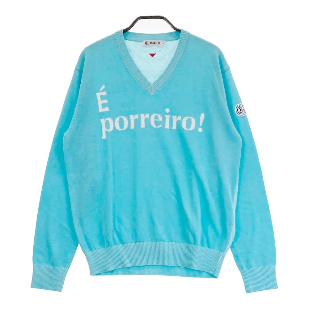 サイズ：M AND PER SE アンパスィ  長袖ニットセーター  ブルー系 [240101450826] ゴルフウェア メンズ ストスト