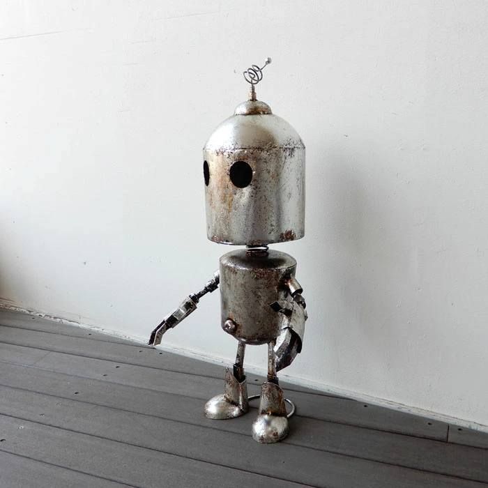  置物 ガーデンオーナメント おしゃれ ガーデニング オブジェ ロボット インテリア 雑貨 ディスプレイ オーナメント ガーデン かわいい ガーデンオブジェ ブリキ 大きい レトロ 店 入口 店舗 玄関 エントランス リビング 庭 室内 屋外 オーナメント オブジェ 園芸用品