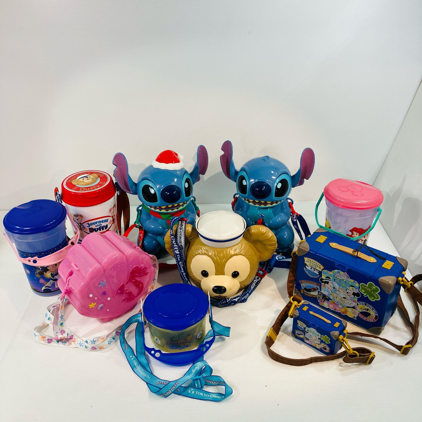 お値下げ　Disney SEA   Duffy  ダッフィー (他) ポップコーンバケット　10点セットまとめ売り　色々な味　可愛い　しぐさ TOKYO   Disney SEA ゆかいな仲間たち　※欠品有り(ストラップ)   現状品 3.0kg
