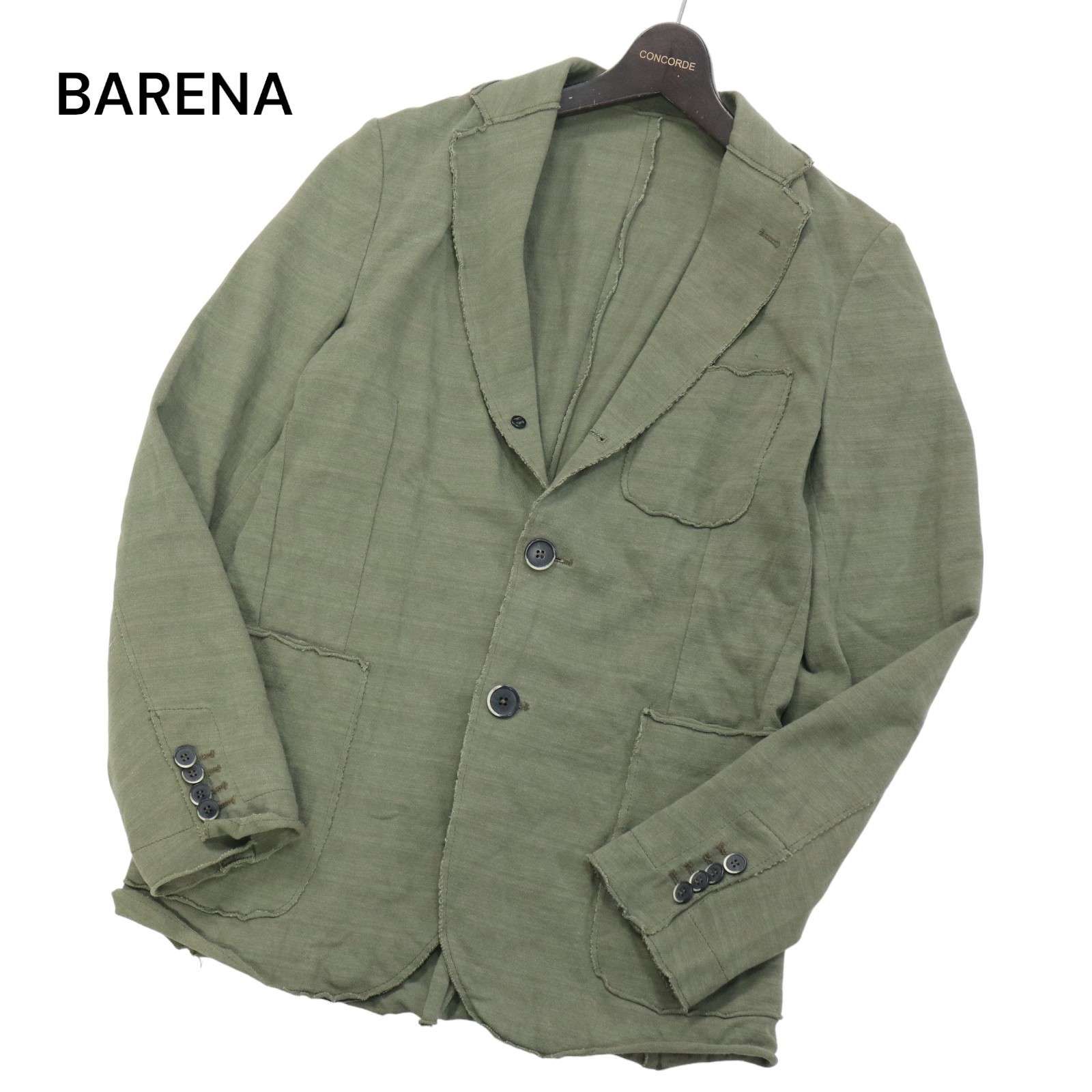 【人気投票 】ハイブランド人気ランキング！ BARENA イタリア製☆ バレナ カット コットン カットオフ☆ 通年 ジャケット・アウター