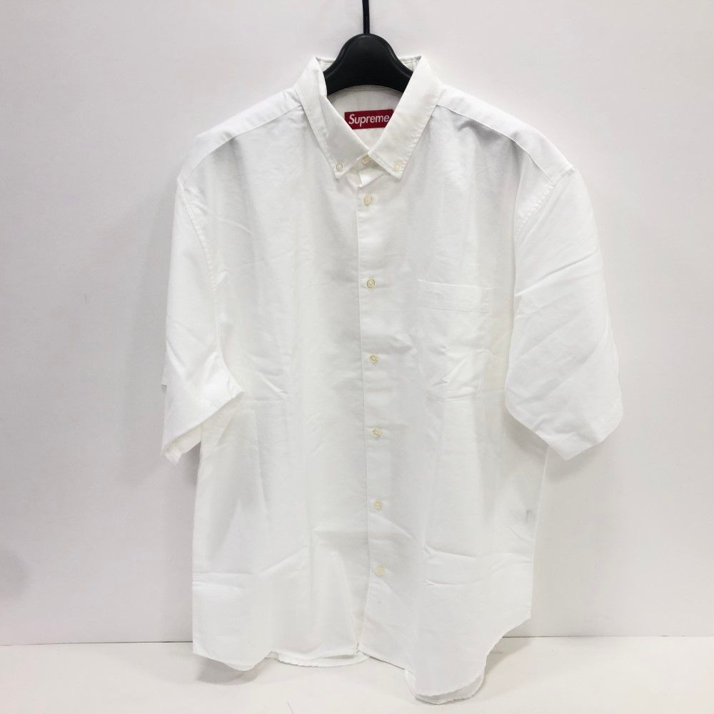 07w3432 SUPREME シュプリーム 25SS Loose Fit S|S Oxford Shirt ルーズフィット オックスフォード 半袖シャツ メンズ ホワイト サイズL