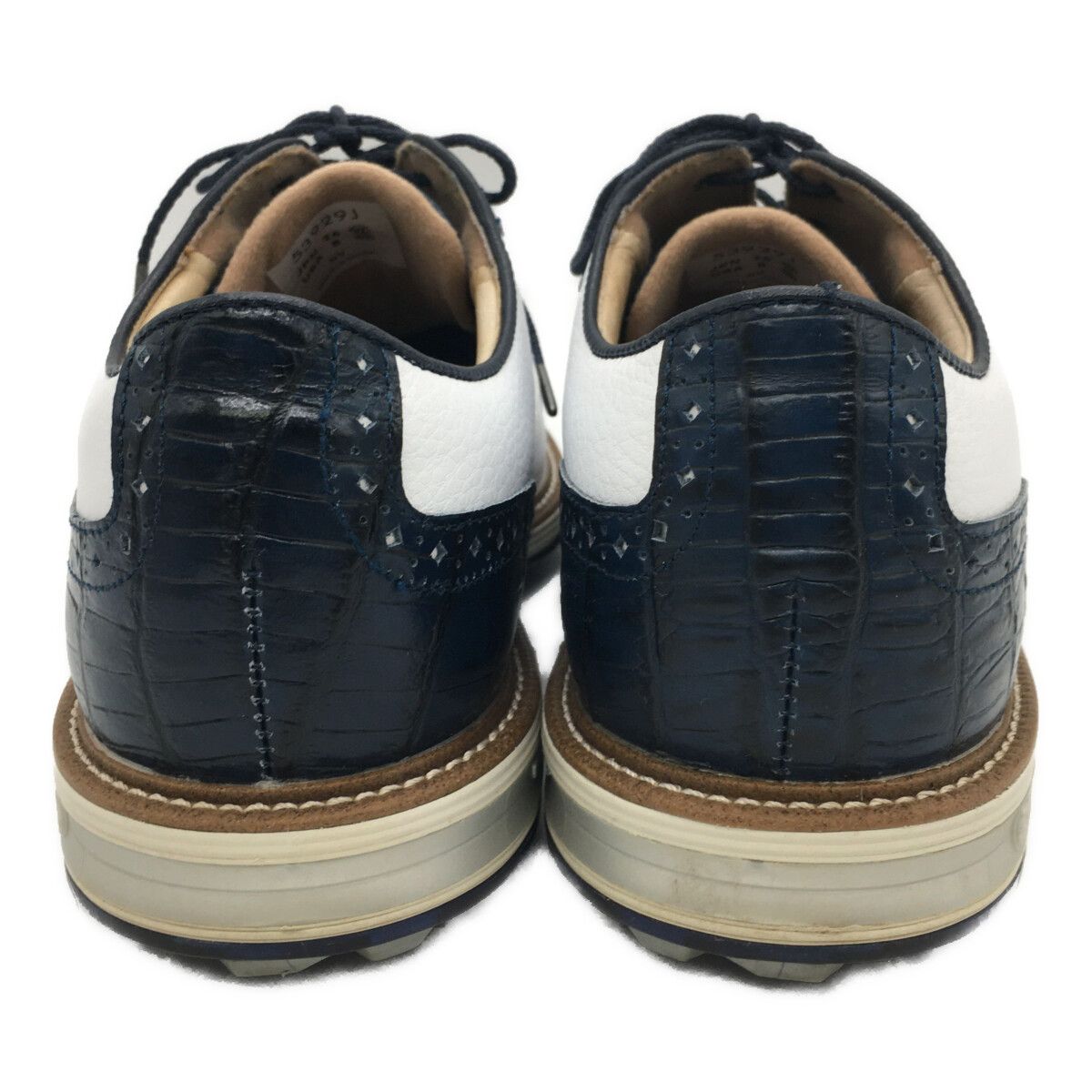 中古 フットジョイ FootJoy ゴルフシューズ 26 白×紺 ホワイト