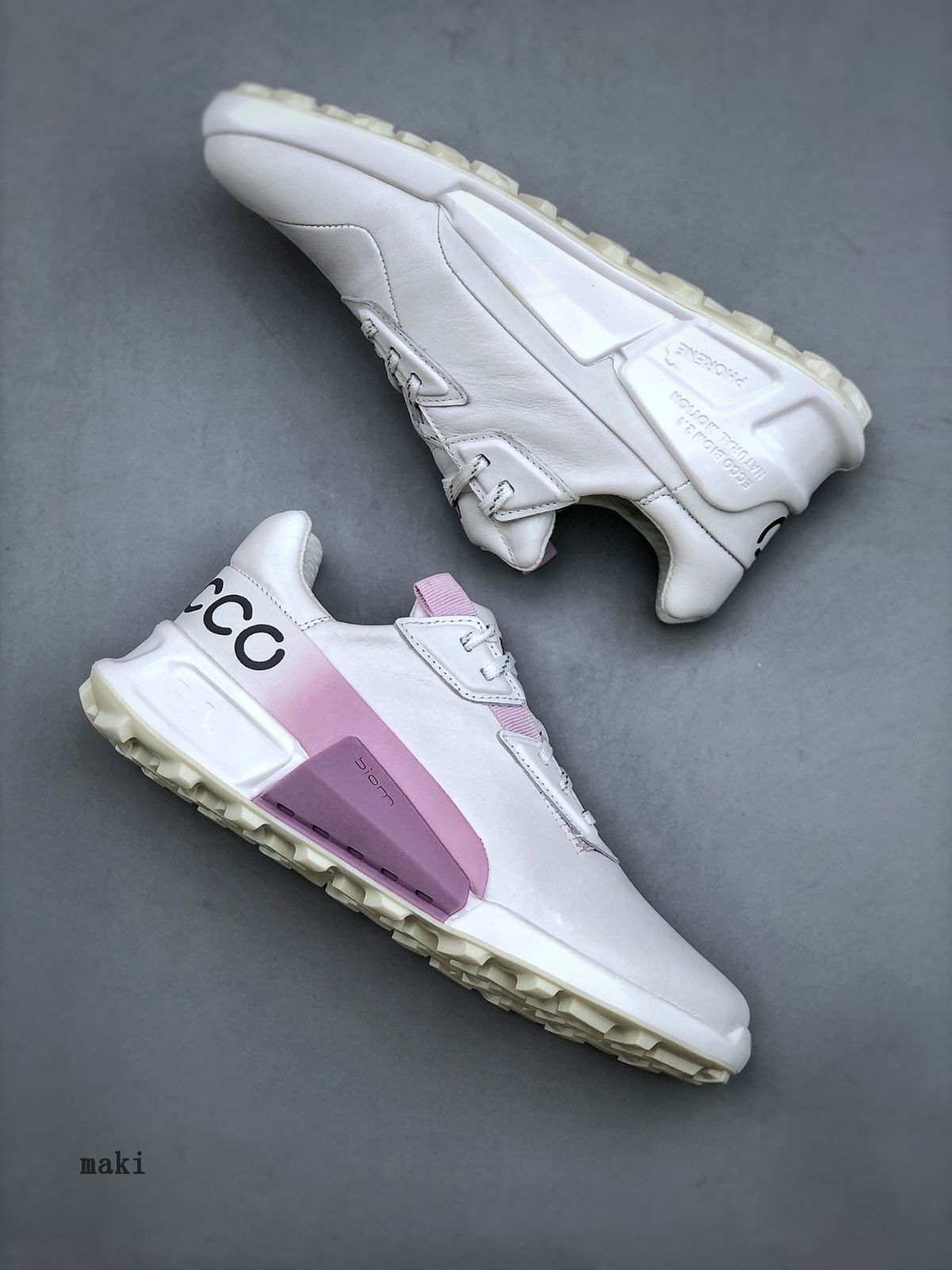 週末 ECCO ゴルフ シューズ GOLF シューズ レディース スニーカー スポーツシューズ ホワイト× パープル
