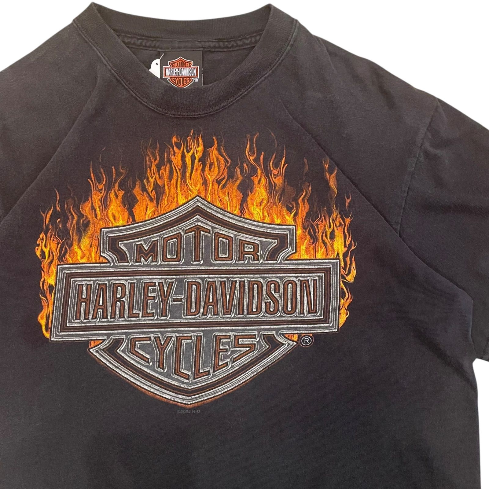 Harley-Davidson ハーレーダビッドソン ファイアーエンブレム Harley-Davidson® Flame Bar & Shield® Logo Embossed Tin Sign
