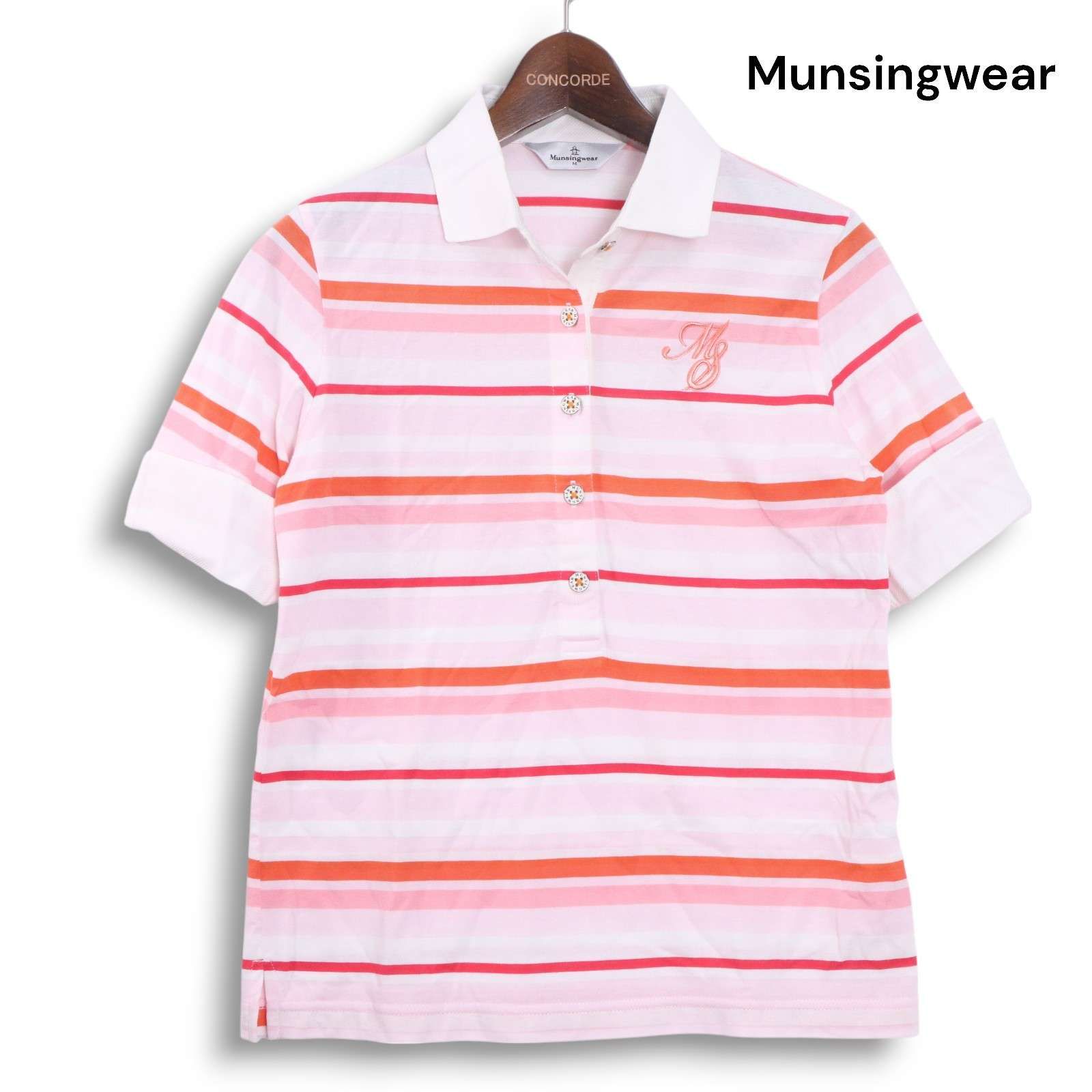 Munsingwear マンシングウェア ゴルフ 春夏 刺繍☆ ボーダー