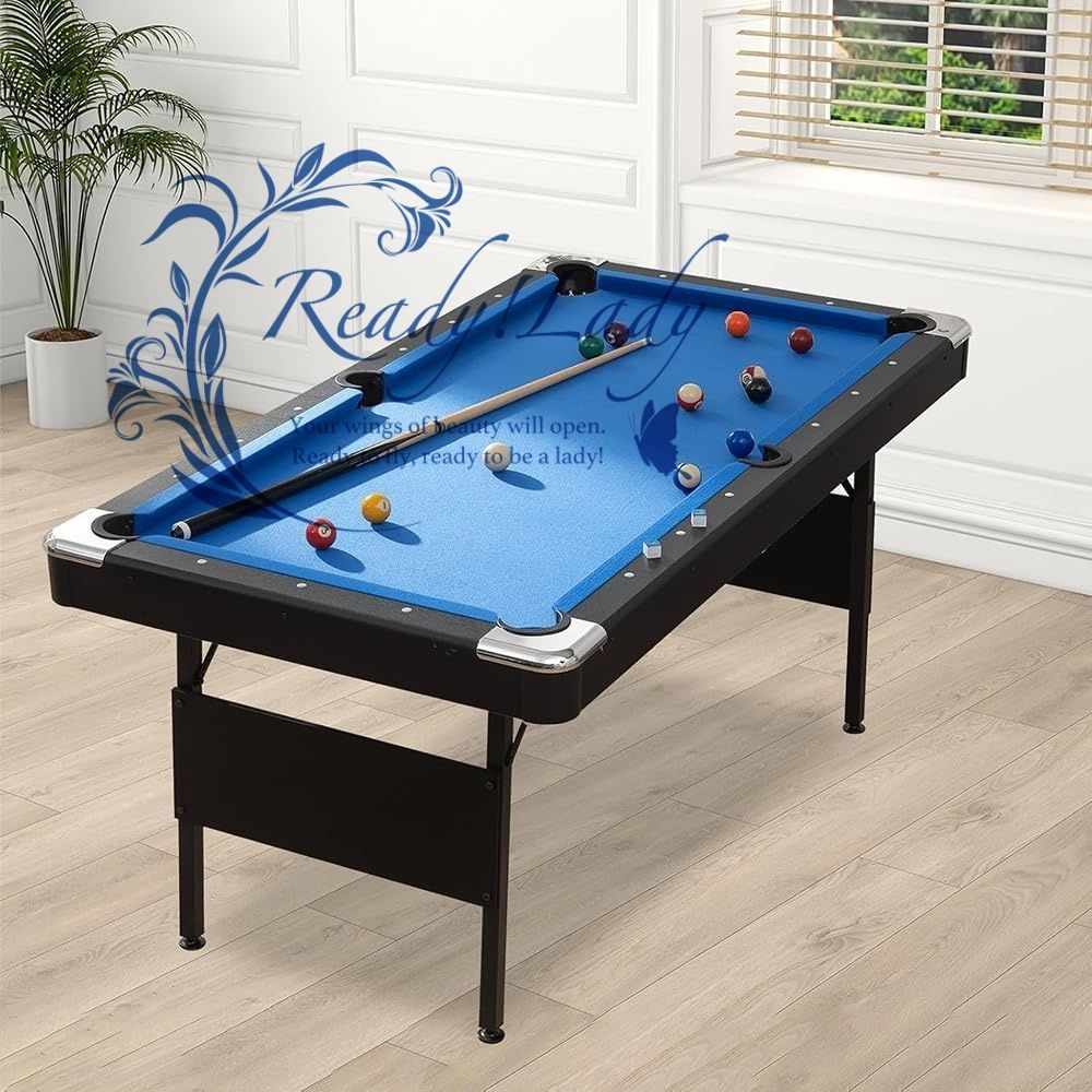 ビリヤード台 ビリヤードテーブル 折りたたみ式 商用 家庭用 美式黒八 省スペース設計 屋内屋外兼用 全家附属品付き 大人子供共用 プロ用 アメ台 球戯台