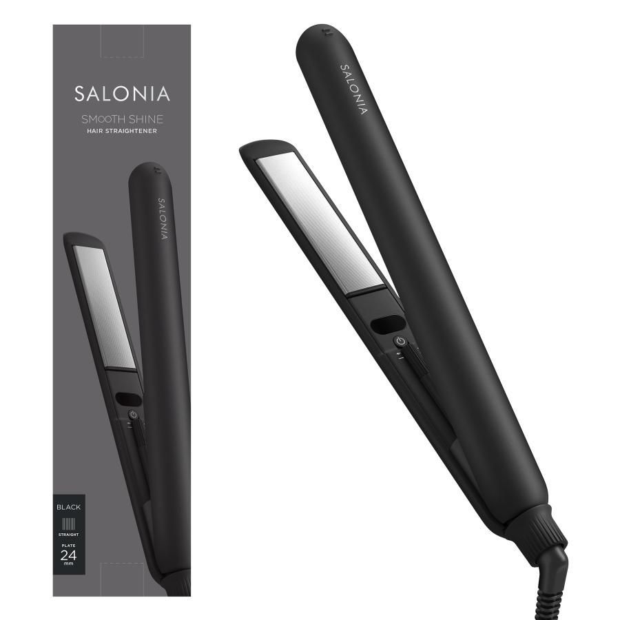 SALONIA スムースシャイン ストレートヘアアイロン SAL23105BK 24mm 