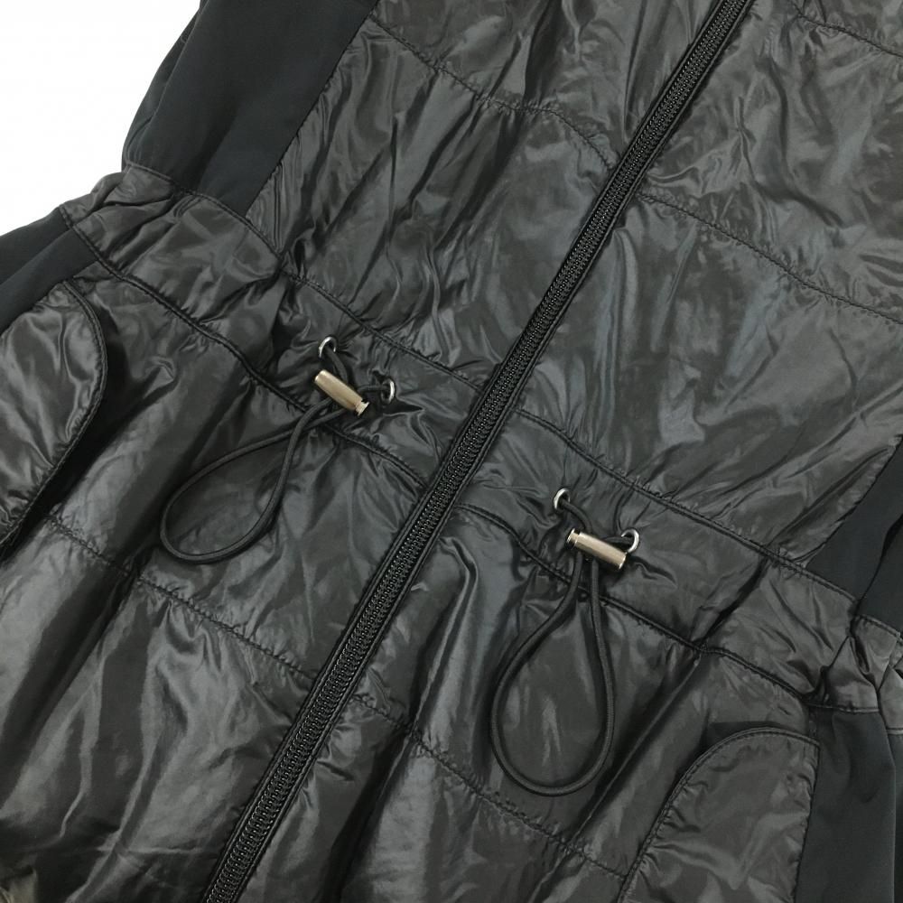 美品】マンシングウェア ダウンワンピース 黒 サイド異素材 レディース