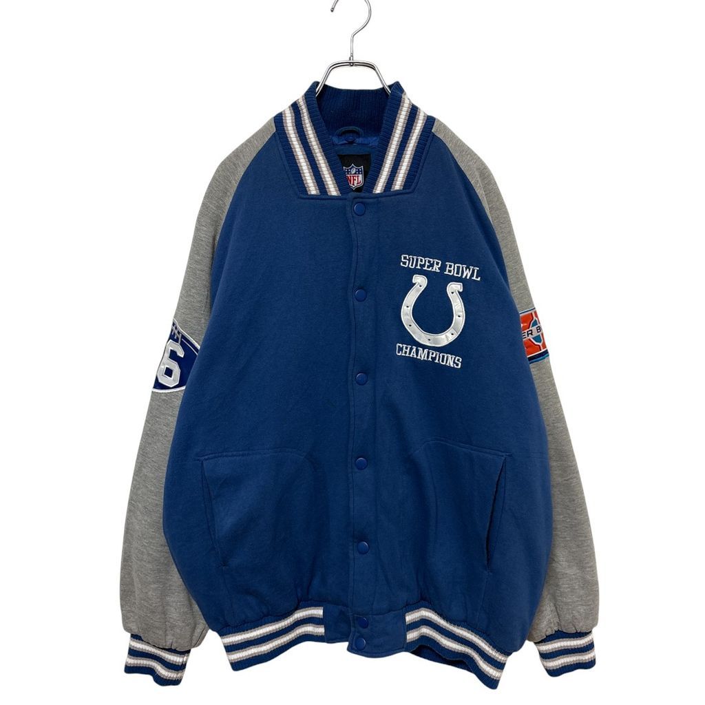 【NFL】コルツ スーパーボウルチャンピオンズ 中綿入りスタジャン S-3092 NFL】コルツ スーパーボウルチャンピオンズ 中綿入りスタジャン S-3092