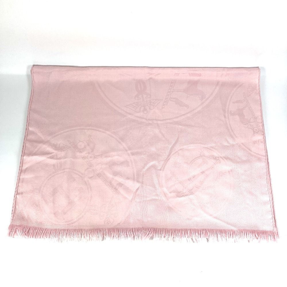 HERMES エルメス ストール ストール ニュー リブリス カシミヤ ローズ パール ピンク