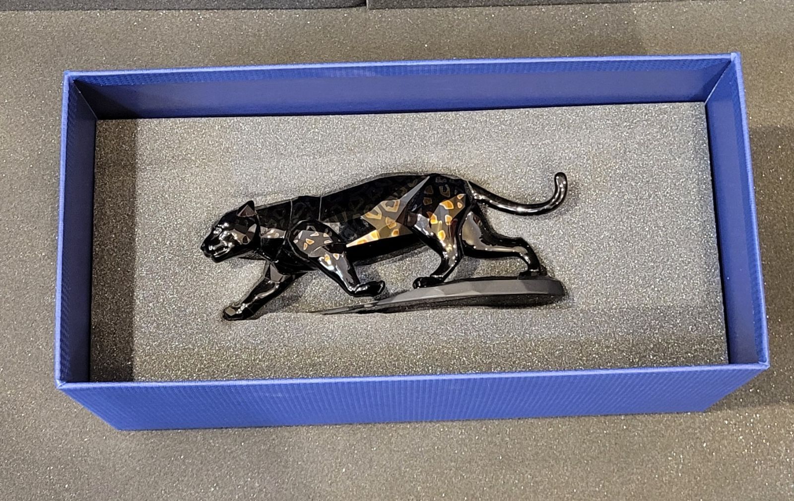 スワロフスキー　ジャガー置物　レア美品 極美品・箱＆証明書付】スワロフスキー（Swarovski） ジャガー
