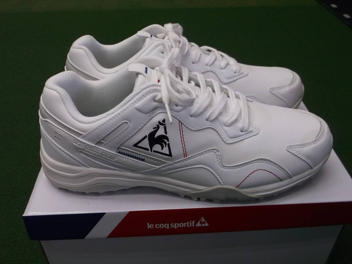 7334 新品 le coq sportif QQ1TJB00 ホワイト スパイクレス 27.0cm ゴルフシューズ ルコック