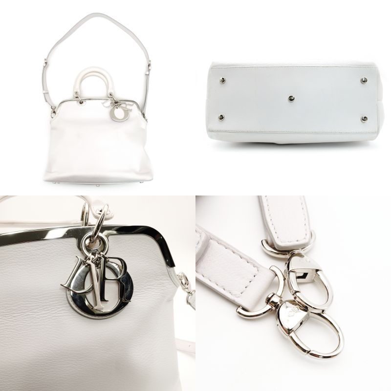 Christian Dior ホワイトレザーバッグ z2459-1.jpg