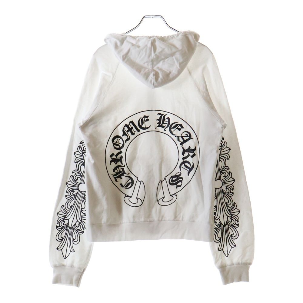 【CHROME HEARTS】レディース バックダガープリント パーカー CHROME HEARTS (クロムハーツ) Floral Dagger Zip Up Hoodie