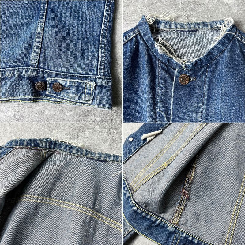 60s Levis 559XX ノーカラー デニム ジャケット / 60年代 リーバイス