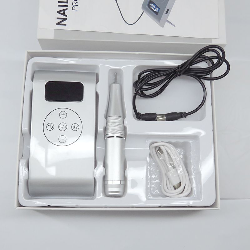 ディスカウント品 UVライト付きUSB充電式ネイルマシン シルバー