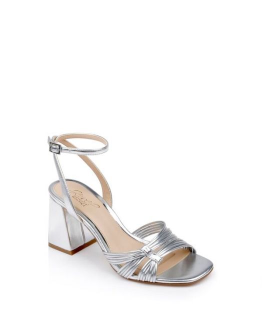 【送料無料】 ジュウェルダグレイミシュカ レディース サンダル シューズ Women's Michelle Evening Block Heel Sandals Silver llic