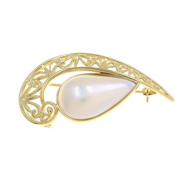☆美品☆タサキ　シルバー　マベパール　ブローチ TASAKI タサキ ブローチ パール 真珠 5.0-7.0mm シルバー BLJ